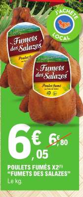 POULETS FUMÉS X2(1) “FUMETS DES SALAZES”