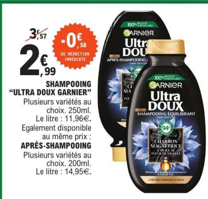 SHAMPOOING “ULTRA DOUX GARNIER”