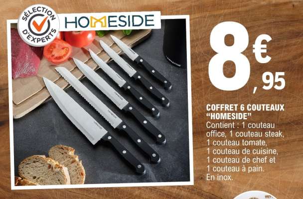 Coffret 6 couteaux "Homeside"