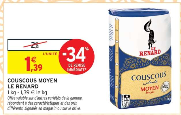 COUSCOUS MOYEN LE RENARD