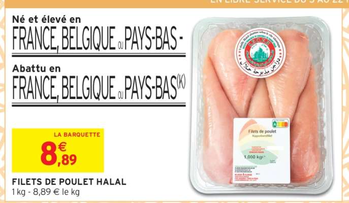 Filets de poulet Halal