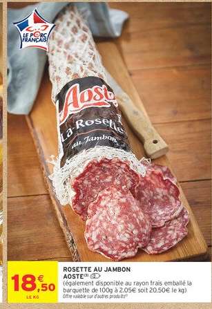 Rosette au Jambon Aoste