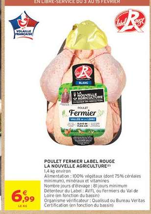 Poulet Fermier Label Rouge La Nouvelle Agriculture