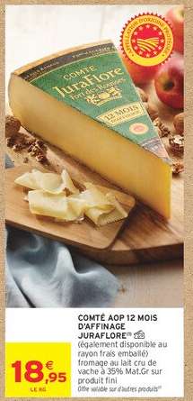 COMTÉ AOP 12 MOIS D'AFFINAGE JURAFLORÉE®