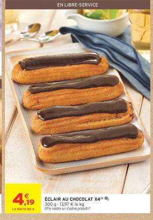 ÉCLAIR AU CHOCOLAT X4