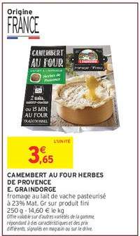 CAMEMBERT AU FOUR HERBES DE PROVENCE