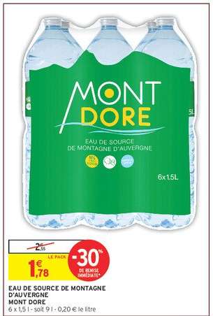 EAU DE SOURCE DE MONTAGNE D'AUVERGNE MONT DORE