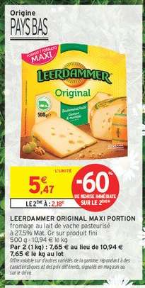 LEERDAMMER  ORIGINAL MAXI PORTION