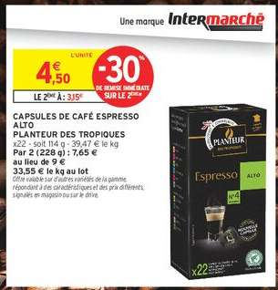 CAPSULES DE CAFÉ ESPRESSO ALTO