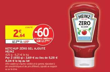 Ketchup Zéro Sel Ajouté Heinz