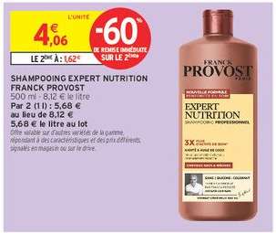 Shampooing Expert Nutrition Franck Provost