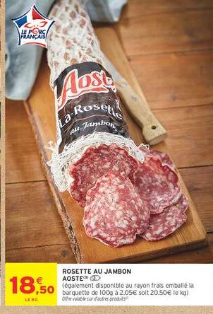 Rosette au Jambon Aoste