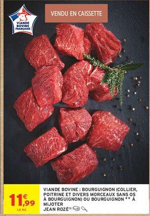 Viande Bovine : Bourguignon***