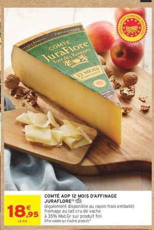 COMTÉ AOP 12 MOIS D'AFFINAGE JURAFLORE