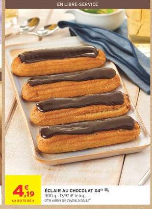 ÉCLAIR AU CHOCOLAT X4