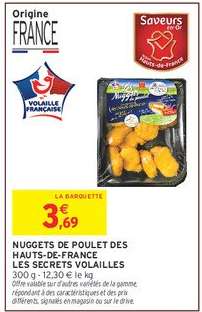 Nuggets de Poulet des Hauts-de-France Les Secrets Volailles