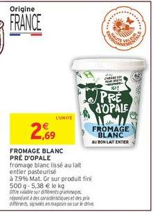 FROMAGE BLANC PRÉ D'OPALE