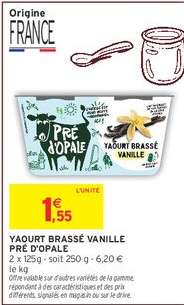 YAOURT BRASSÉ VANILLE PRÉ D'OPALE