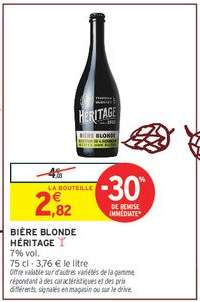 BIÈRE BLONDE HERITAGE