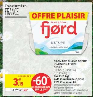 Fromage Blanc Offre Plaisir Nature Fjord
