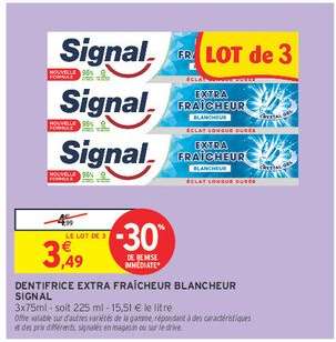 Dentifrice Extra Fraîcheur Blancheur Signal