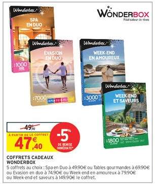 Coffrets Cadeaux Wonderbox
