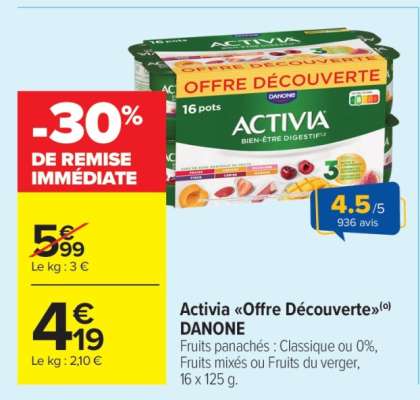 ACTIVIA "Offre Découverte"