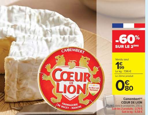 Camembert Coeur De Lion
