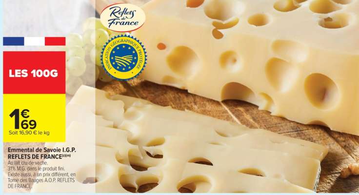 Emmental de Savoie I.G.P. REFLETS DE FRANCE