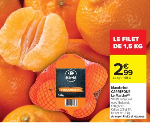 Mandarine CARREFOUR Le Marché