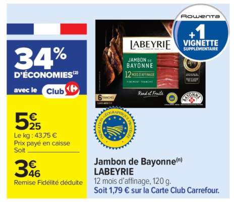 Jambon De Bayonne Labeyrie