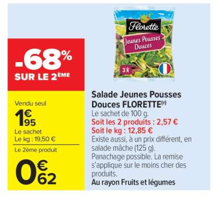 Salade jeunes pousses douces FLORETTE