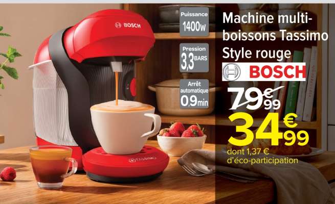 Machine multi-boissons Tassimo Style rouge