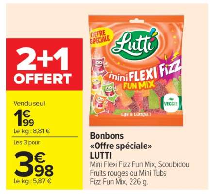 Bonbons «Offre spéciale» LUTTI