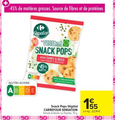 Snack Pops Végétal