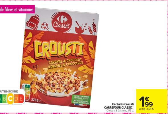 Céréales CROUSTI CARREFOUR CLASSIC