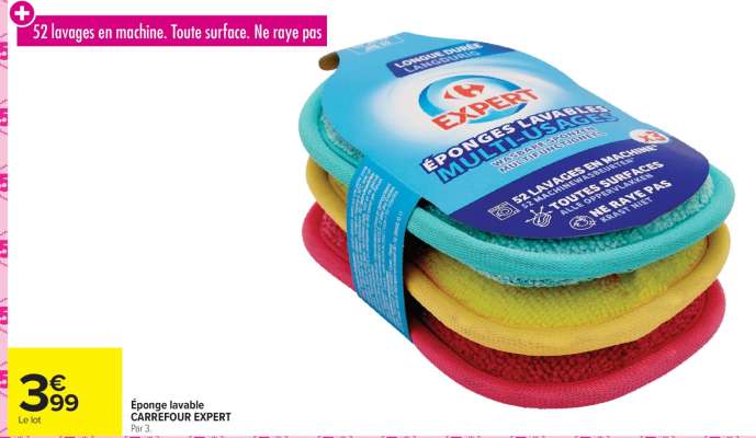 Éponge lavable CARREFOUR EXPERT