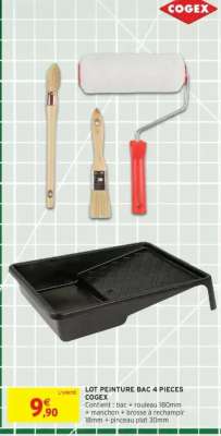 LOT PEINTURE BAC 4 PIECES COGEX