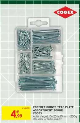 COFFRET POINTE TÊTE PLATE ASSORTIMENT 200GR COGEX