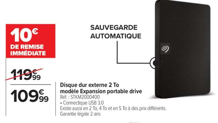 Disque dur externe 2 To modèle Expansion portable drive