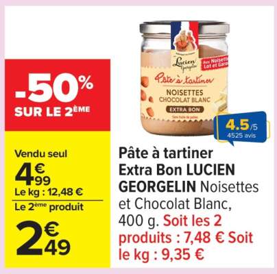 Pâte à tartiner "Extra Bon" LUCIEN GEORGELIN