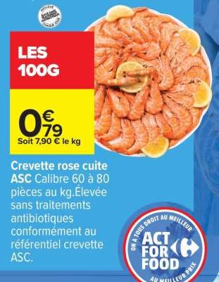 Crevette rose cuite ASC