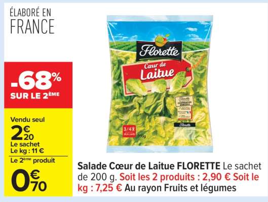 Salade cœur de laitue FLORETTE