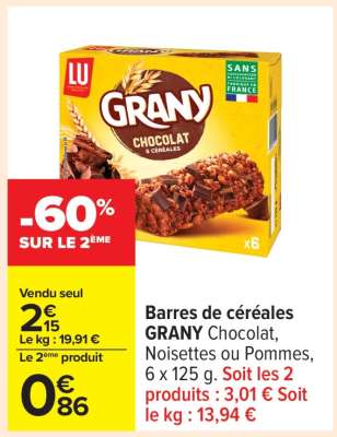 BARRES DE CÉRÉALES “GRANY”