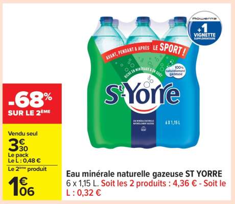Eau Minérale Naturelle Gazeuse St Yorre