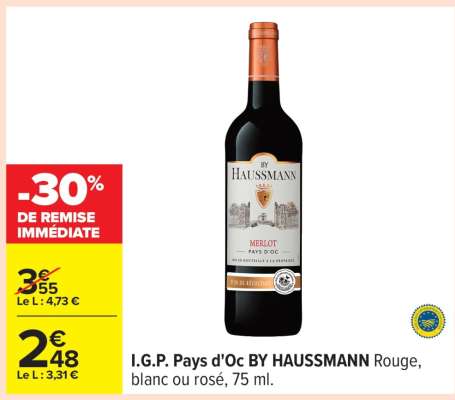 I.G.P. Pays d'Oc BY HAUSSMANN