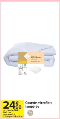 Couette microfibre tempérée