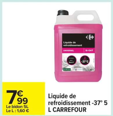 Liquide de refroidissement -37° 5 L CARREFOUR