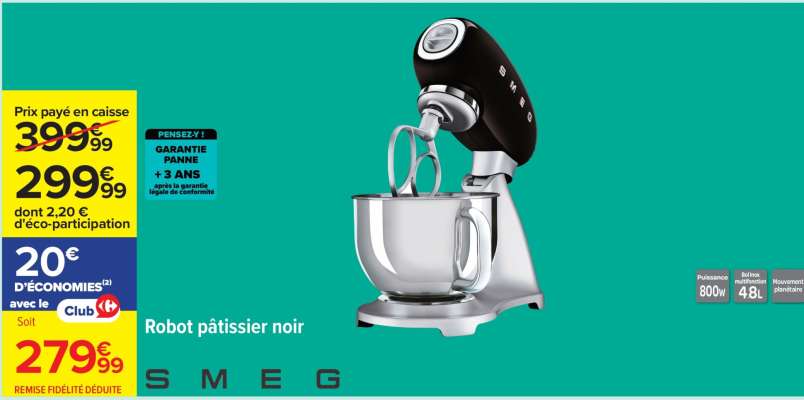 Robot pâtissier noir