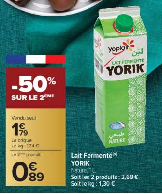 Lait Fermenté YORIK